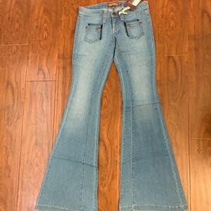Frankie B. Light Blue Flare Jeans